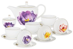 Чайный сервиз Flowers 14 предметов Anna Lafarg