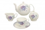 ЧАЙНЫЙ СЕРВИЗ ИЗ 15 ПРЕДМЕТОВ НА 6 ПЕРСОН ГОРТЕНЗИЯ PRIMAVERA, фарфор
