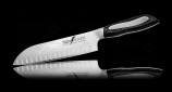 Кухонный Нож Сантоку TOJIRO Flash (FF-SA181), длина лезвия 180 мм, сталь VG10, 63 слоя, рукоять микарта,  заточка #10000