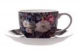 Чашка с блюдцем Полночные цветы в подарочной упаковке